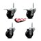 Service Caster 3 Inch Phenolic Swivel 58 Inch Threaded Stem Caster Set 2 Total Lock Brakes SCC-TSTTL20S314-PHS-58212-2-S-2 - alternate 3